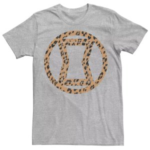Мужская футболка с леопардовым логотипом Black Widow Marvel