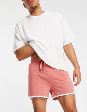 Пастельно-розовые домашние шорты для бега -Многоцветный ASOS DESIGN