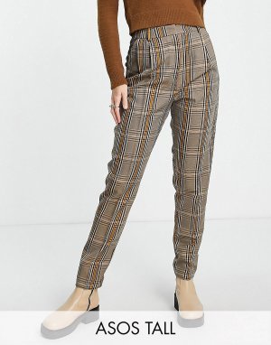 Зауженные брюки горчичного цвета ASOS DESIGN Tall smart