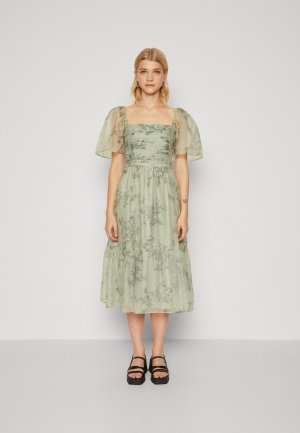Летнее платье Emerson Midi Dress, зеленый Abercrombie & Fitch