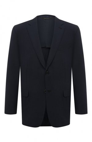 Шерстяной пиджак Brioni. Цвет: синий