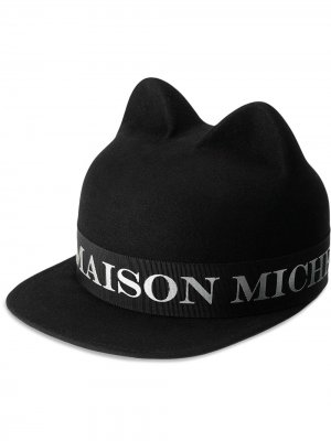 Фетровая кепка Jamie с логотипом Maison Michel. Цвет: черный