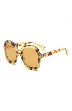 Солнцезащитные очки Gucci. Цвет: жёлтый