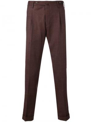 Классические строгие брюки Pt01. Цвет: коричневый
