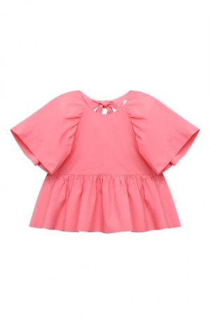 Хлопковая блузка Unlabel. Цвет: розовый