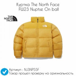Аляска FW23 Nuptse On ball, размер XL, бежевый, черный The North Face. Цвет: бежевый/черный/оранжевый/белый