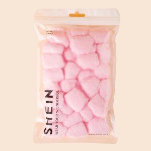 BASIC LIVING Ватный тампон для снятия макияжа и лака ногтей -Pink SHEIN. Цвет: розовые
