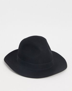 Черная фетровая шляпа -Черный Burton Menswear