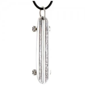Кастомный кулон Лонгборд 010-002 Crazy Silver. Цвет: серебристый