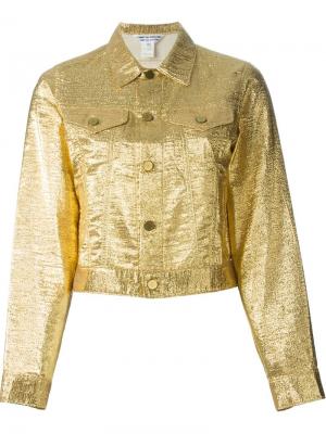 Джинсовая куртка с металлическим отблеском Comme Des Garçons Vintage. Цвет: металлический
