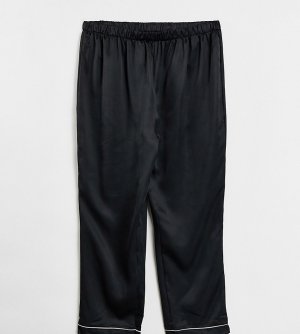 Атласные пижамные брюки черного цвета Maternity «Выбирай и комбинируй»-Черный цвет Loungeable
