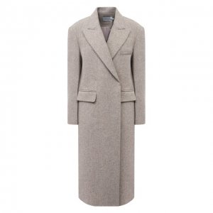 Шерстяное пальто Low Classic. Цвет: серый