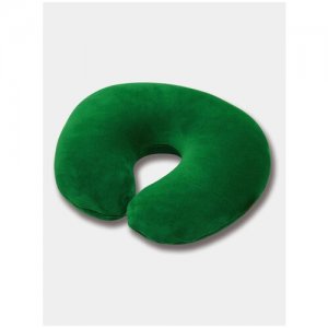 Антистрессовая подушка Турист для шеи велюр зеленый 30х27 см Штучки, к которым тянутся ручки. Цвет: зеленый