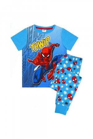 Пижамный комплект в стиле комиксов , синий Spider-Man