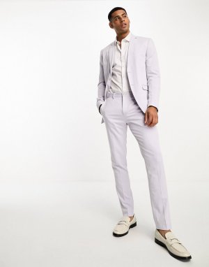 Сиреневые приталенные брюки от костюма Premium Jack & Jones