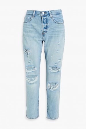 Le Garcon узкие джинсы-бойфренды с потертостями FRAME, синий Frame