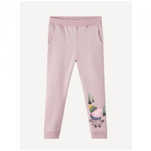 , брюки для девочки, Цвет: серо-розовый, размер: 86 name it. Цвет: розовый