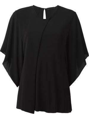 Блузка с драпированными рукавами Costume National. Цвет: чёрный