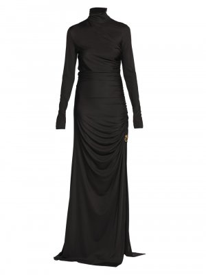 Платье-водолазка с рюшами и узлами Bottega Veneta
