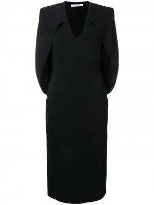 Платье-кейп с V-образным вырезом Givenchy