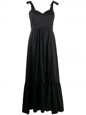 Платье на бретелях с завязками Max & Moi. Цвет: черный