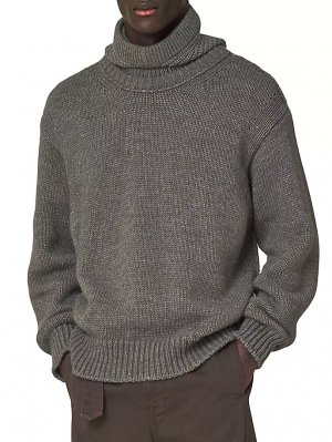 Свободный свитер с высоким воротником , серый Lemaire