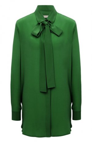 Шелковая блузка Elie Saab. Цвет: зелёный