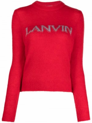 Джемпер с жаккардовым логотипом LANVIN. Цвет: красный