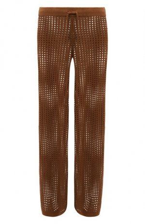 Хлопковые брюки Erika Cavallini. Цвет: коричневый
