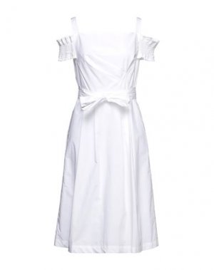 Платье миди SANDRO FERRONE. Цвет: белый