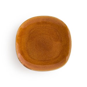 Комплект из шести тарелок плоских LaRedoute. Цвет: каштановый