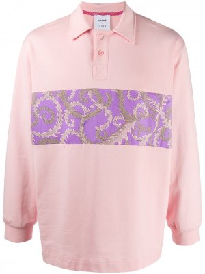 Рубашка поло с длинными рукавами и принтом Emilio Pucci. Цвет: розовый