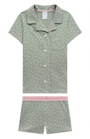 Пижама Sanetta. Цвет: зелёный