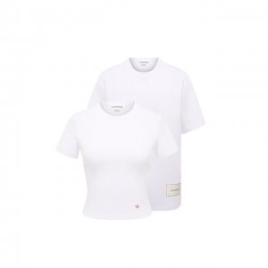 Набор из двух футболок Victoria Beckham. Цвет: белый