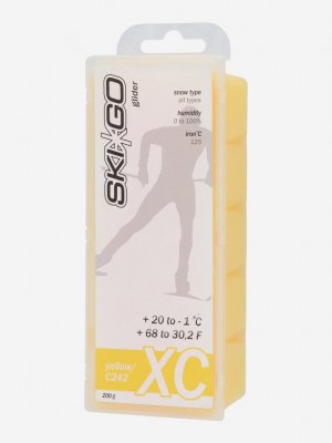 Мазь скольжения для беговых лыж XC +20/-1, 200 г, Желтый Ski Go. Цвет: желтый