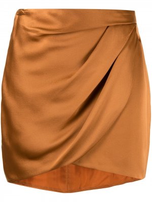 Драпированная юбка мини Michelle Mason. Цвет: оранжевый