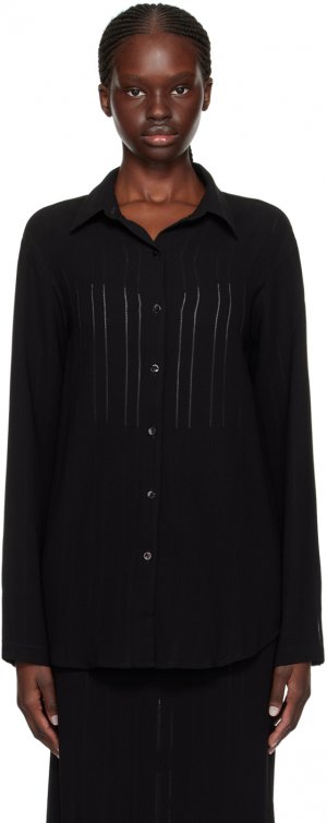 Черная рубашка с вышивкой Paris Georgia