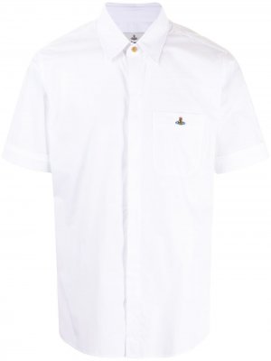 Рубашка с короткими рукавами и вышитым логотипом Vivienne Westwood. Цвет: белый