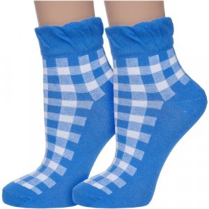 Носки , 2 пары, размер 23, голубой PARA socks. Цвет: голубой