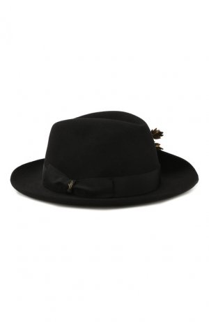 Фетровая шляпа Borsalino. Цвет: чёрный