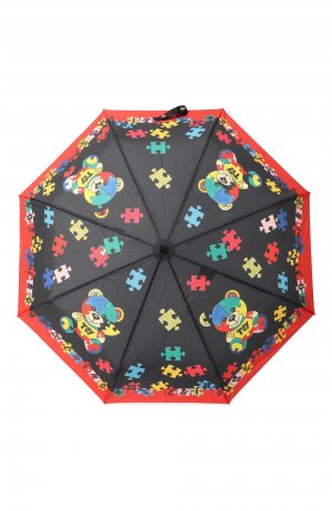 Складной зонт Moschino. Цвет: чёрный