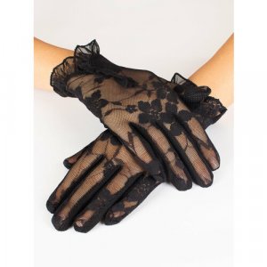 Перчатки, размер 7, черный Kamukamu. Цвет: черный