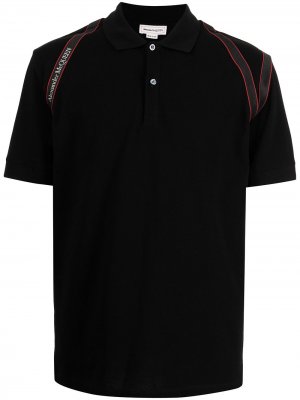 Рубашка поло с логотипом Alexander McQueen. Цвет: черный
