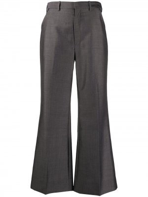 Расклешенные брюки строгого кроя Maison Margiela. Цвет: серый