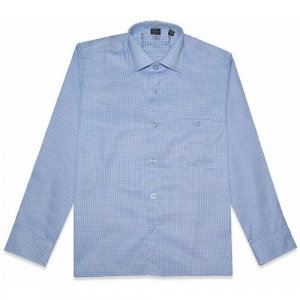 Школьная рубашка , размер 122-128, синий Tsarevich. Цвет: синий