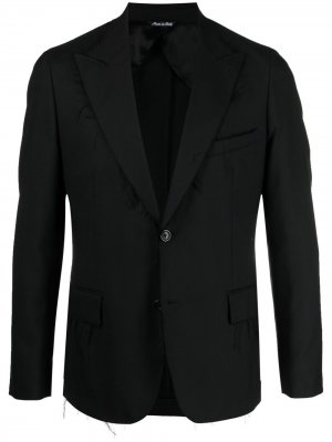 Однобортный пиджак с необработанными краями Reveres 1949. Цвет: черный