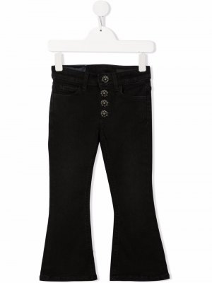 Расклешенные джинсы с нашивкой-логотипом DONDUP KIDS. Цвет: черный