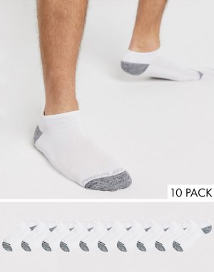 10 пар черных спортивных носков -Белый Pro Player