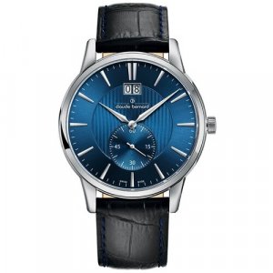 Наручные часы Classic 64005 3 BUIN, синий, серебряный Claude Bernard. Цвет: синий/серебристый/серебряный