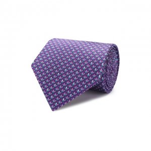 Комплект из галстука и платка Lanvin. Цвет: фиолетовый